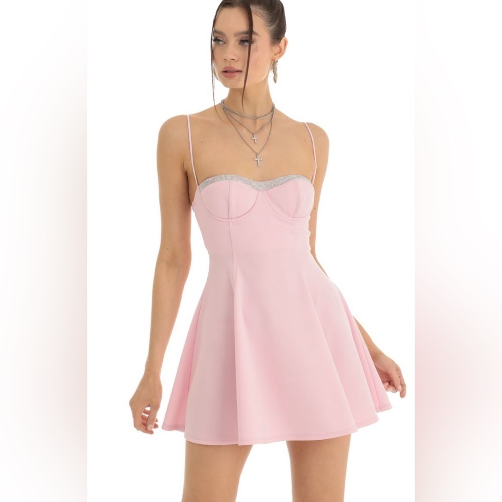 Sold out everywhere- Lucy in the sky Xs pink mini dress Barbie